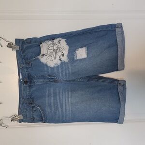 Epic Threads Skull Graphic Kids  Jean Shorts Size Large